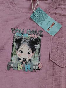 A beautiful purple T-shirt for women and girls.