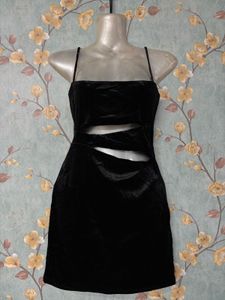Black Velvet Mini Dress