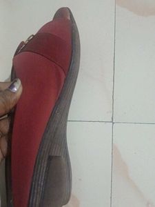 Maroon Casual Flats