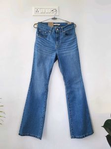 H&M 725 High Rise Bootcut Jeans Blue /28