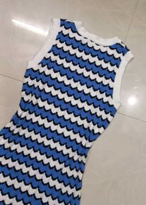 Blue Knit Dress