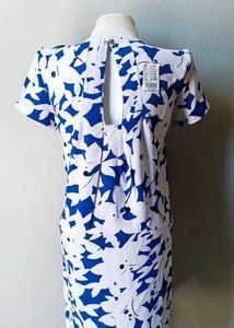 White Knee-Length Shift Dress