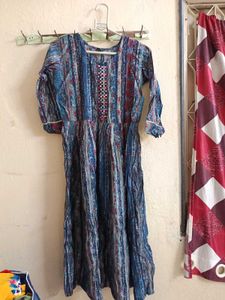 Combo Of  Floral Maxi Dress & Short Anarkali Kurti