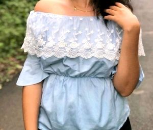 Off Shoulder Peplum Top