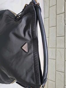 Prada Nylon &amp; Leather Handbag