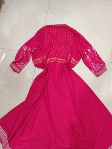 W Elegant Pink anarkali kurta