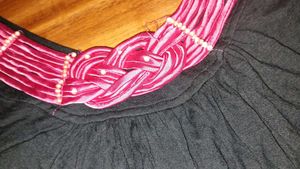 hot Black Top With Pink Neck Line