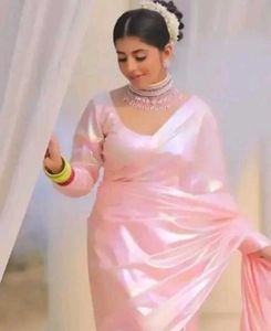 Shimmering Pink Saree