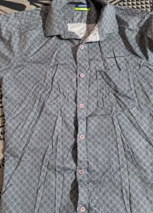 Grey Semi Formal Shirt For Men