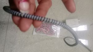 Spiral Hair Ties - Pink &amp; Gray