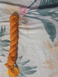 Bright Orange Dupatta with Tassels - New!