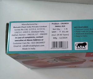 Rishabh Crunch Lunchbox - Small DLX