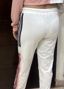 Trendy White Track Pants with pull over