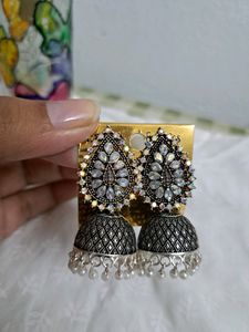 Oxidized Jhumka Combo