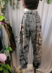 Kasorodian Graffiti Print Pants