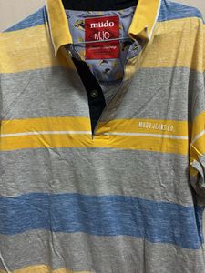 Mudo Jeans Striped Polo T-Shirt