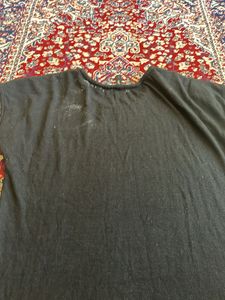 Black Lace-Up Shoulder T-Shirt