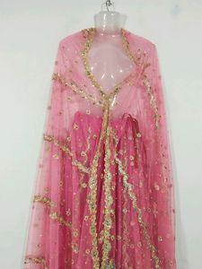 Coral Pink Embroidery Printed Skirt (Women)