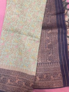 BLUE GREEN WEAVING SAREE