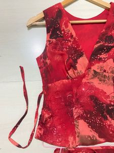 Elegant Vintage Red Sleeveless Top