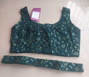 Libas Green lehenga choli/ready to wear saree