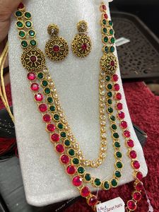 Zaveri Pearls Antique Gold Multi Layered Necklace