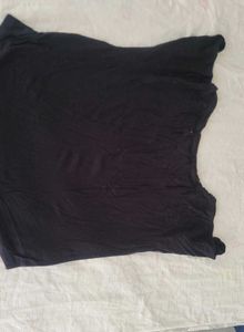Short Cum Crop Top Black