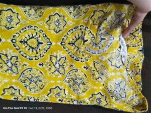 Yellow Printed Kurta