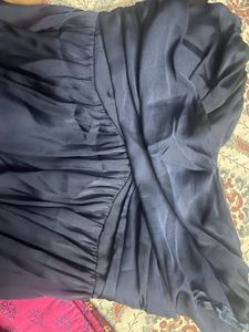 Navy Blue Strapless Dress