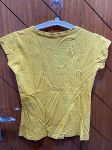 Yellow Graphic Print Tee