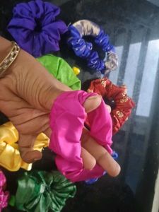 Colorful Handmade Scrunchie Set