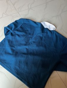 Stylish Blue Polo Top