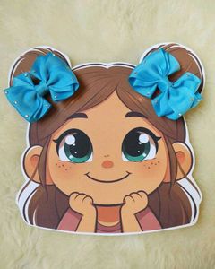 Cute Cartoon Girl Hair Bows