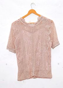 VANSA Lace Short Sleeves Top