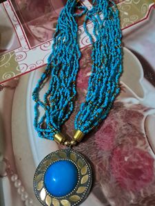 Blue Moti Chain