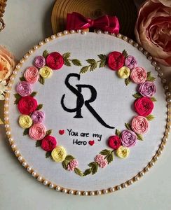 Couple Initials Hoop