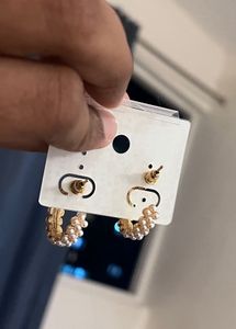 Pearl Hoop Earrings💎