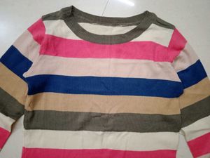 Striped Pullover Sweater Top