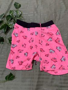 Pink Cartoon Shorts