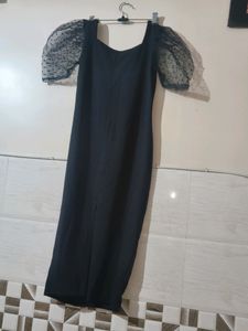 Elegant Women Polka Puffy Long Dress