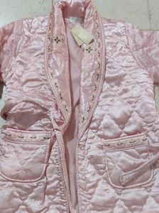 Bridal/Honeymoon pink quilted night robe
