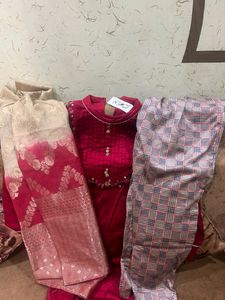 Velvet Kurti Plazoo And Dupatta