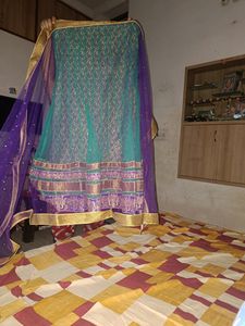 Party Wear Lehanga Chunni With Stitched Blo