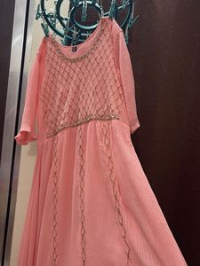 Peach Embellished Gown