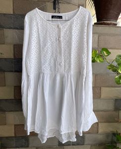 White Embroidered Top