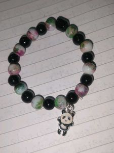 Adorable Beaded Bracelet with Mini Panda Charm 🐼✨