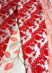 Silk Pants With Fulkari Design All Over