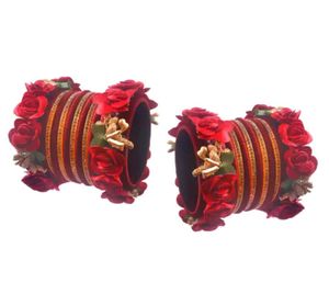 Red Rose Bangles (Set of 2)