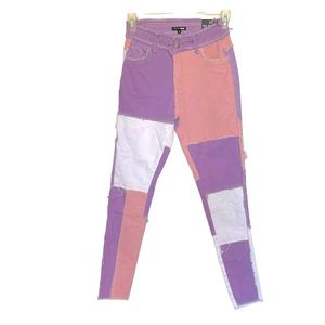 Nova Jeans Stuck in a Dream Patchwork Skinny High