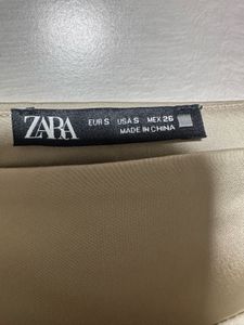 Zara Satin Gathered Skirt